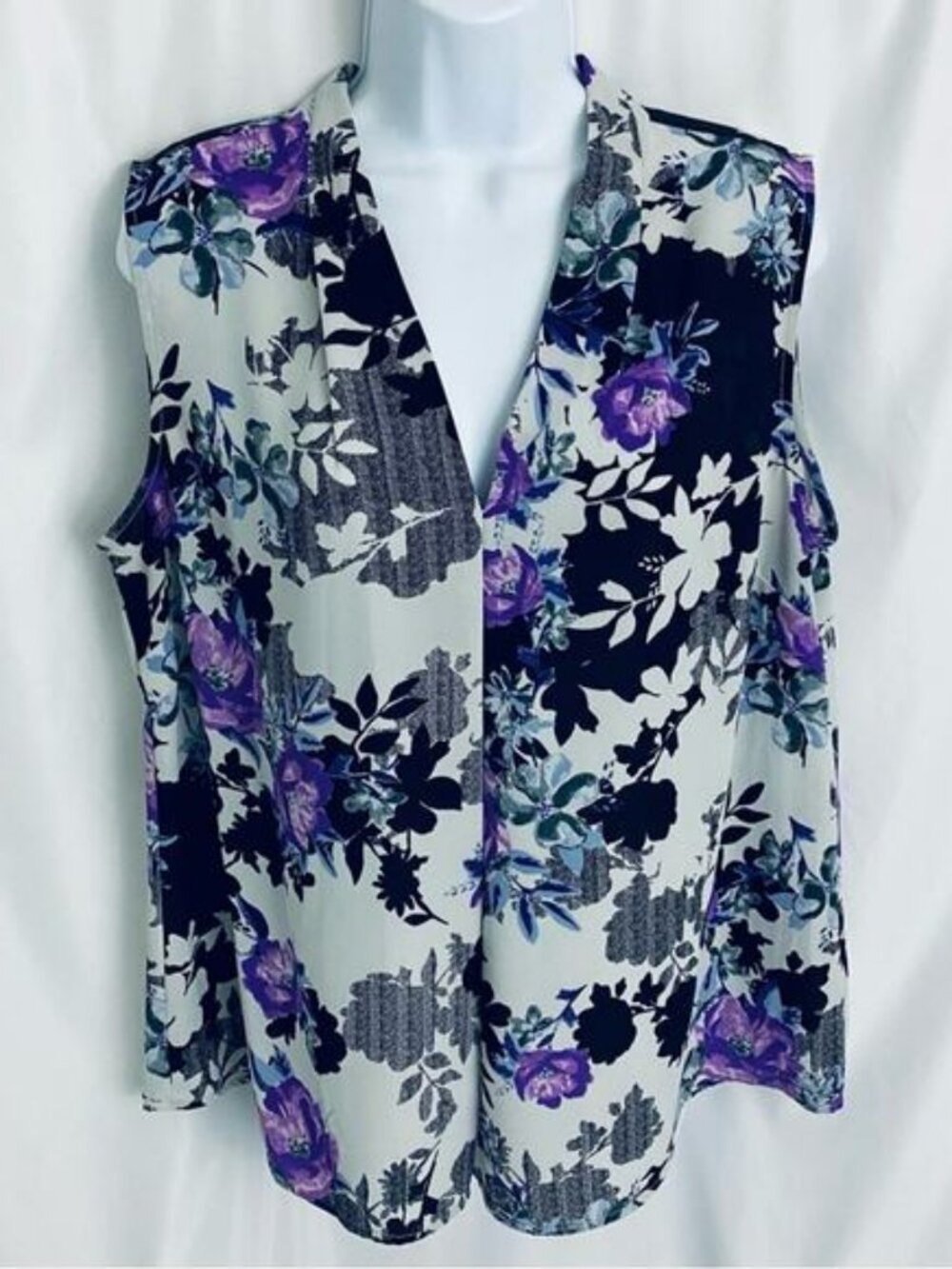 Nine West Floral Blouse Size Large